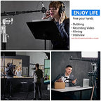 Metal Microphone Boom Support Holder for C-Stands and Mic Stands, Black in Black, alternate view 6