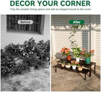 Metal Plant Stand, Rust-proof Aluminum Display Rack, Plants Display Stands Decoration Racks for Living Room, alternate view 2