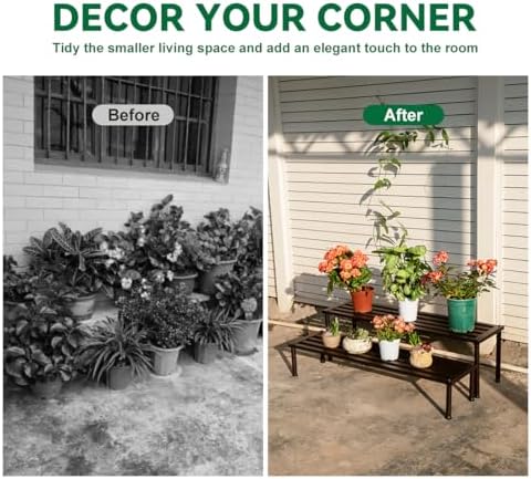 Metal Plant Stand, Rust-proof Aluminum Display Rack, Plants Display Stands Decoration Racks for Living Room, alternate view 2