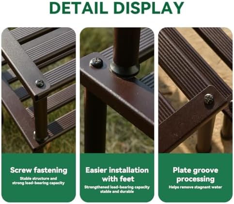 Metal Plant Stand, Rust-proof Aluminum Display Rack, Plants Display Stands Decoration Racks for Living Room, alternate view 4