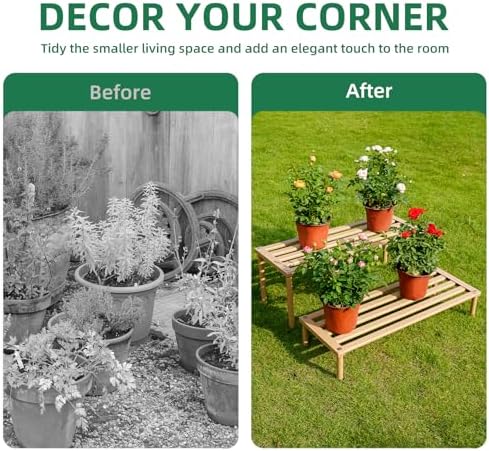 Metal Plant Stand, Rust-proof Aluminum Display Rack, Plants Display Stands Decoration Racks for Living Room, alternate view 2