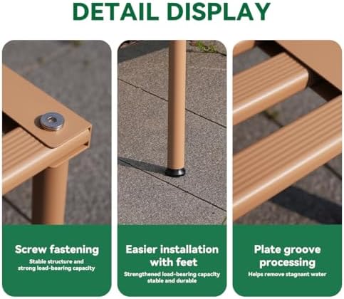 Metal Plant Stand, Rust-proof Aluminum Display Rack, Plants Display Stands Decoration Racks for Living Room, alternate view 4