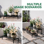 Metal Plant Stand, Rust-proof Aluminum Display Rack, Plants Display Stands Decoration Racks for Living Room, alternate view 5