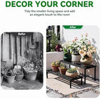Metal Plant Stand, Rust-proof Aluminum Display Rack, Plants Display Stands Decoration Racks for Living Room, alternate view 2