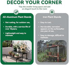 Metal Plant Stand, Rust-proof Aluminum Display Rack, Plants Display Stands Decoration Racks for Living Room, alternate view 5