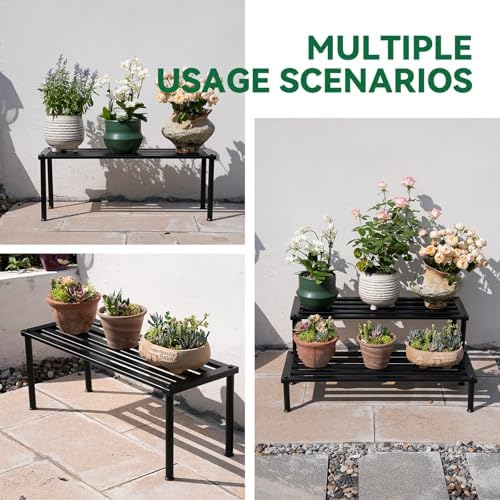 Metal Plant Stand, Rust-proof Aluminum Display Rack, Plants Display Stands Decoration Racks for Living Room, alternate view 7