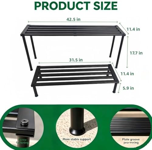 Metal Plant Stand, Rust-proof Aluminum Display Rack, Plants Display Stands Decoration Racks for Living Room, alternate view 3