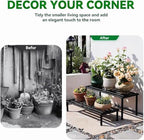 Metal Plant Stand, Rust-proof Aluminum Display Rack, Plants Display Stands Decoration Racks for Living Room, alternate view 4