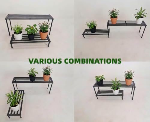 Metal Plant Stand, Rust-proof Aluminum Display Rack, Plants Display Stands Decoration Racks for Living Room, alternate view 7