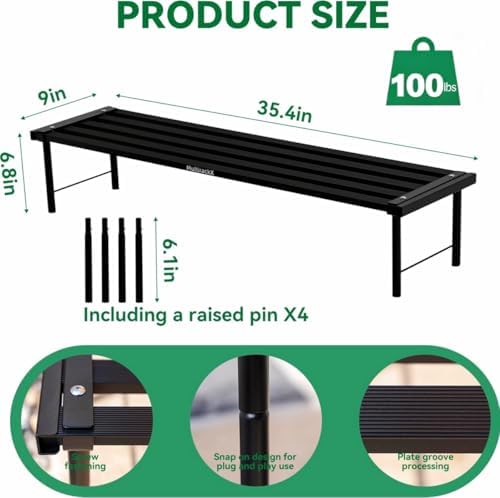 Metal Plant Stand, Rust-proof Aluminum Flower Pot Stand, Heavy Duty Planter Display Shelving for Patio Balcony, alternate