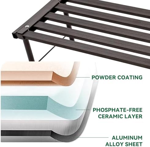 Metal Plant Stand, Rust-proof Aluminum Flower Pot Stand, Heavy Duty Planter Display Shelving for Patio Balcony, alternate