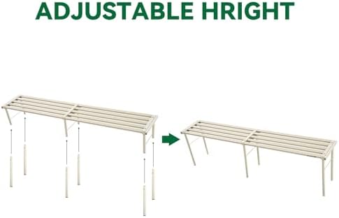 Metal Plant Stand, Rust-proof Aluminum Flower Pot Stand, Heavy Duty Planter Display Shelving for Patio Balcony, alternate