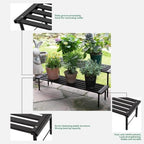 Metal Plant Stand, Rust-proof Aluminum Flower Pot Stand, Heavy Duty Planter Display Shelving for Patio Balcony, alternate