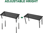 Metal Plant Stand, Rust-proof Aluminum Flower Pot Stand, Heavy Duty Planter Display Shelving for Patio Balcony, alternate