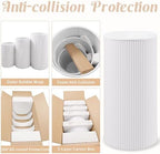 Metal Pleated Cylinder Pedestal Stands for Party, 3 Pieces Heavy Duty Round Cake Pedestal Stand Display Plinth, alternate