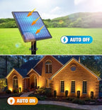 Metal Solar Spot Lights Outdoor with 9.8ft Cable Solar Powered Landscape Lighting Low Voltage IP65 Waterproof, alternate view