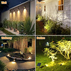 Metal Solar Spot Lights Outdoor with 9.8ft Cable Solar Powered Landscape Lighting Low Voltage IP65 Waterproof, alternate view