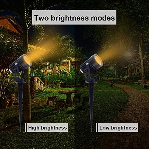 Metal Solar Spot Lights Outdoor with 9.8ft Cable Solar Powered Landscape Lighting Low Voltage IP65 Waterproof, alternate view