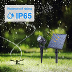 Metal Solar Spot Lights Outdoor with 9.8ft Cable Solar Powered Landscape Lighting Low Voltage IP65 Waterproof, alternate view