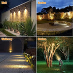 Metal Solar Spot Lights Outdoor with 9.8ft Cable Solar Powered Landscape Lighting Low Voltage IP65 Waterproof, alternate view