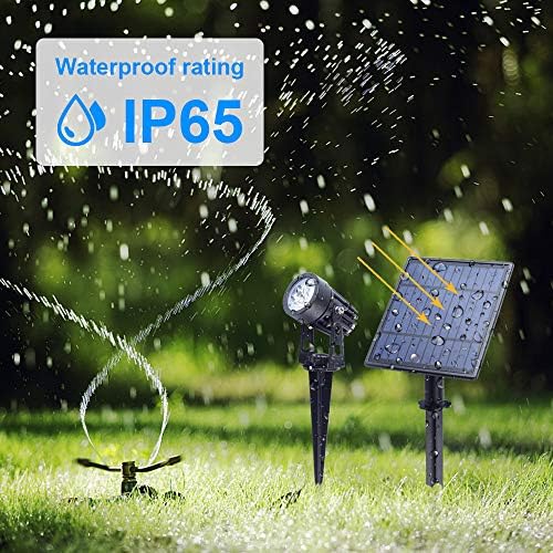 Metal Solar Spot Lights Outdoor with 9.8ft Cable Solar Powered Landscape Lighting Low Voltage IP65 Waterproof, alternate view