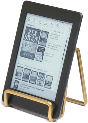 . Metal Square Wire Easel, Decorative Plate Holder, Book Display Stand, Set of 6, Gold Color, Medium Sized, alternate view 4