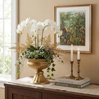 Metal Vases for Table Centerpieces, Gold Compote Pedestal Vase Floral Container Bulk, Brass Mini Footed Bowl, alternate view
