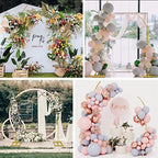 Metal Wedding Arch Stand, Set of 2 Gold Curved Top Arch Backdrop Stand Wedding Arches for Ceremony Birthday, alternate view 7