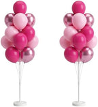 Metallic Chrome Pink Balloon Tower Stand Sticks with Water Base&Pole For Party Decor in 2 Count (Pack of 1) in