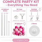 Metallic Chrome Pink Balloon Tower Stand Sticks with Water Base&Pole For Party Decor in 2 Count (Pack of 1) in, alternate