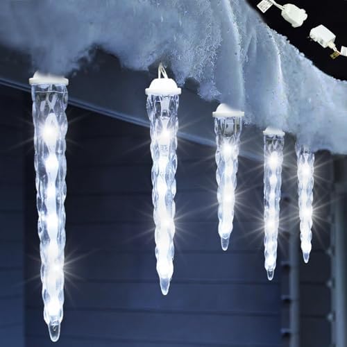 Meteor Shower Christmas Light for Outside 61LED Crystal Snow Falling Icicle
