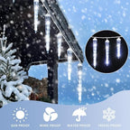 Meteor Shower Christmas Light for Outside 61LED Crystal Snow Falling Icicle, alternate view 6
