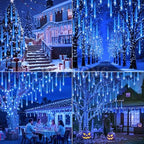 Meteor Shower Christmas Lights Outdoor UL Certified 16Tubes 384LEDs, alternate view 3
