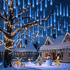 Meteor Shower Christmas Lights Outdoor UL Certified 16Tubes 384LEDs, alternate view 4