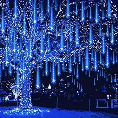 Meteor Shower Lights Outdoor Christmas Lights UL Certified Falling Rain Drop Snowfall Icicle Cascading String