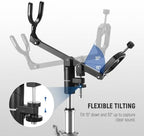 Mic Boom Pole Support Holder with 5/8" Stud for Light Stand Boom Arm, alternate view 4
