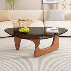 Mid Century Modern Glass Coffee Table, Coffee Table for Living Room, Brown Glass Coffee Tables, Suitable for, alternate view