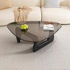 Mid Century Modern Glass Coffee Table, Coffee Table for Living Room, Triangle Coffee Tables, Suitable for, alternate view 7