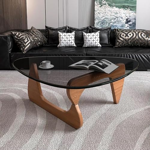 Mid Century Modern Glass Coffee Table, Coffee Table for Living Room, Triangle Coffee Tables, Suitable for, alternate view 5