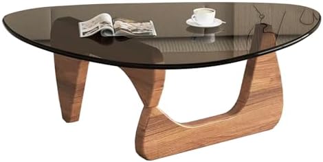 Mid Century Modern Glass Coffee Table, Coffee Table for Living Room, Triangle Coffee Tables, Suitable for, alternate view 7