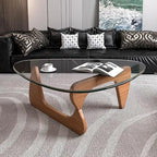 Mid Century Modern Glass Coffee Table, Coffee Table for Living Room, Triangle Coffee Tables, Suitable for, alternate view 6