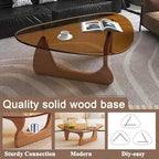 Mid Century Modern Glass Coffee Table, Coffee Table for Living Room, Triangle Coffee Tables, Suitable for, alternate view 3