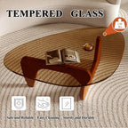 Mid Century Modern Glass Coffee Table, Coffee Table for Living Room, Triangle Coffee Tables, Suitable for, alternate view 4