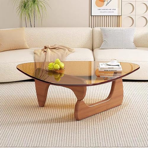 Mid Century Modern Glass Coffee Table, Coffee Table for Living Room, Triangle Coffee Tables, Suitable for, alternate view 5