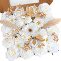 Milk White Artificial Flowers Combo for Wedding & Home Decor in Milk White