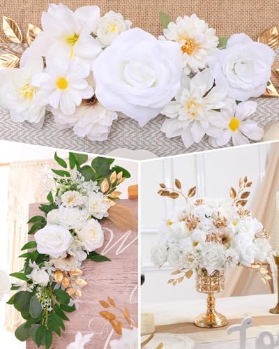 Milk White Artificial Flowers Combo for Wedding & Home Decor in Milk White, alternate view 3