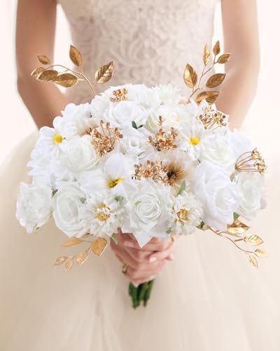 Milk White Artificial Flowers Combo for Wedding & Home Decor in Milk White, alternate view 6