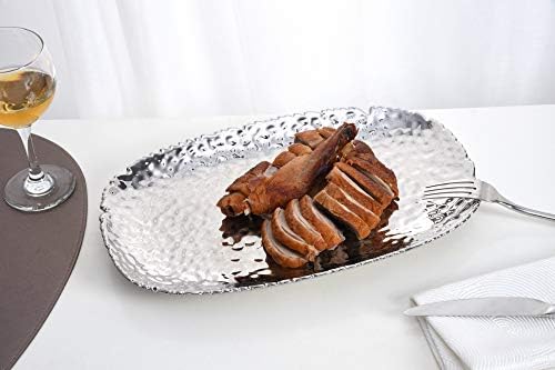 Millennium Porcelain Large Serving Platter, 14 inch in 14 inch in Silver Tone, alternate view 2