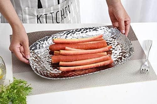 Millennium Porcelain Large Serving Platter, 14 inch in 14 inch in Silver Tone, alternate view 5