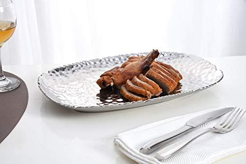 Millennium Porcelain Large Serving Platter, 14 inch in 14 inch in Silver Tone, alternate view 7